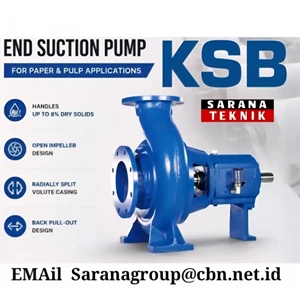 END SUCTION PUMP KSB FOR PAPER & PULP APLICATIONS PT. SARANA TEKNIK